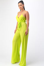 Spaghetti Strap Tie Waist Jumpsuit