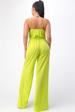 Spaghetti Strap Tie Waist Jumpsuit