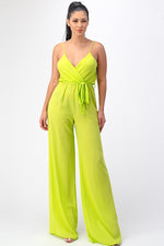 Spaghetti Strap Tie Waist Jumpsuit