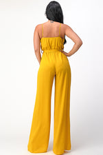 Spaghetti Strap Tie Waist Jumpsuit