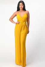 Spaghetti Strap Tie Waist Jumpsuit