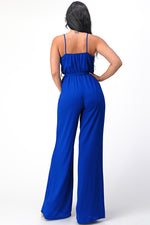 Spaghetti Strap Tie Waist Jumpsuit