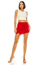 Mini Skort Asymmetrical Shorts