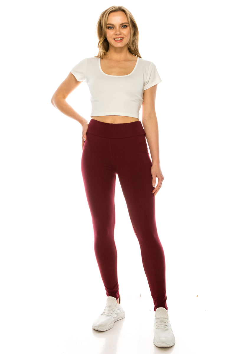 High Waisted Basic Leggings