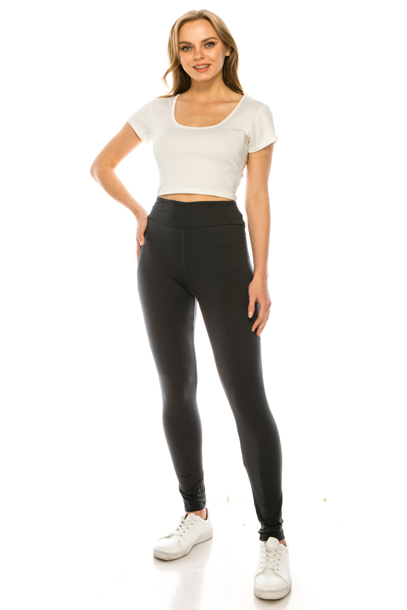 High Waisted Basic Leggings